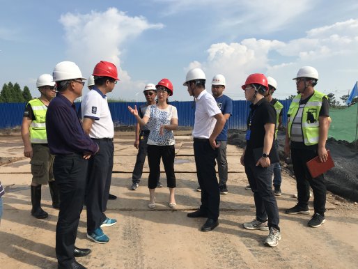 集团领导调研汉南170地块施工现场