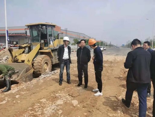 区领导王洋调研金河北路建设工程