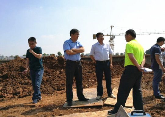 公司领导调研沌口污水处理厂建设
